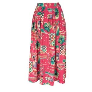 Alfred Dunner Pleated Print Skirt